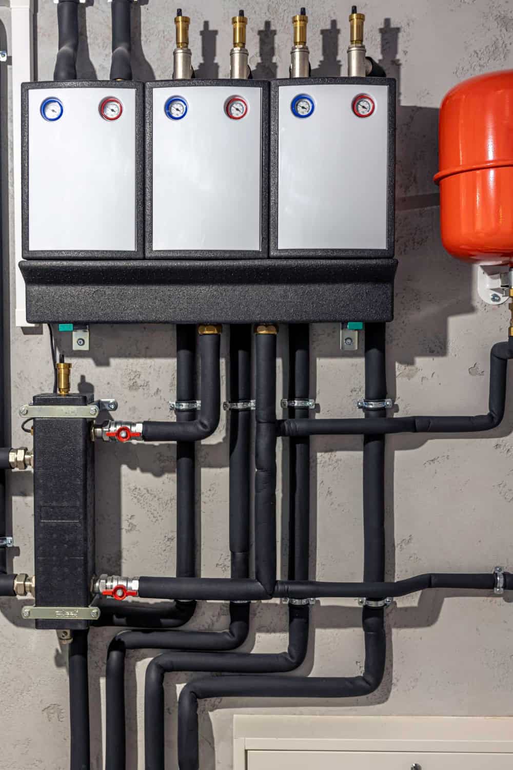 system ogrzewania w kotłowni